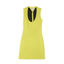 BOTTEGA VENETA YELLOW QUILTED LEATHER SLEEVELESS DRESS