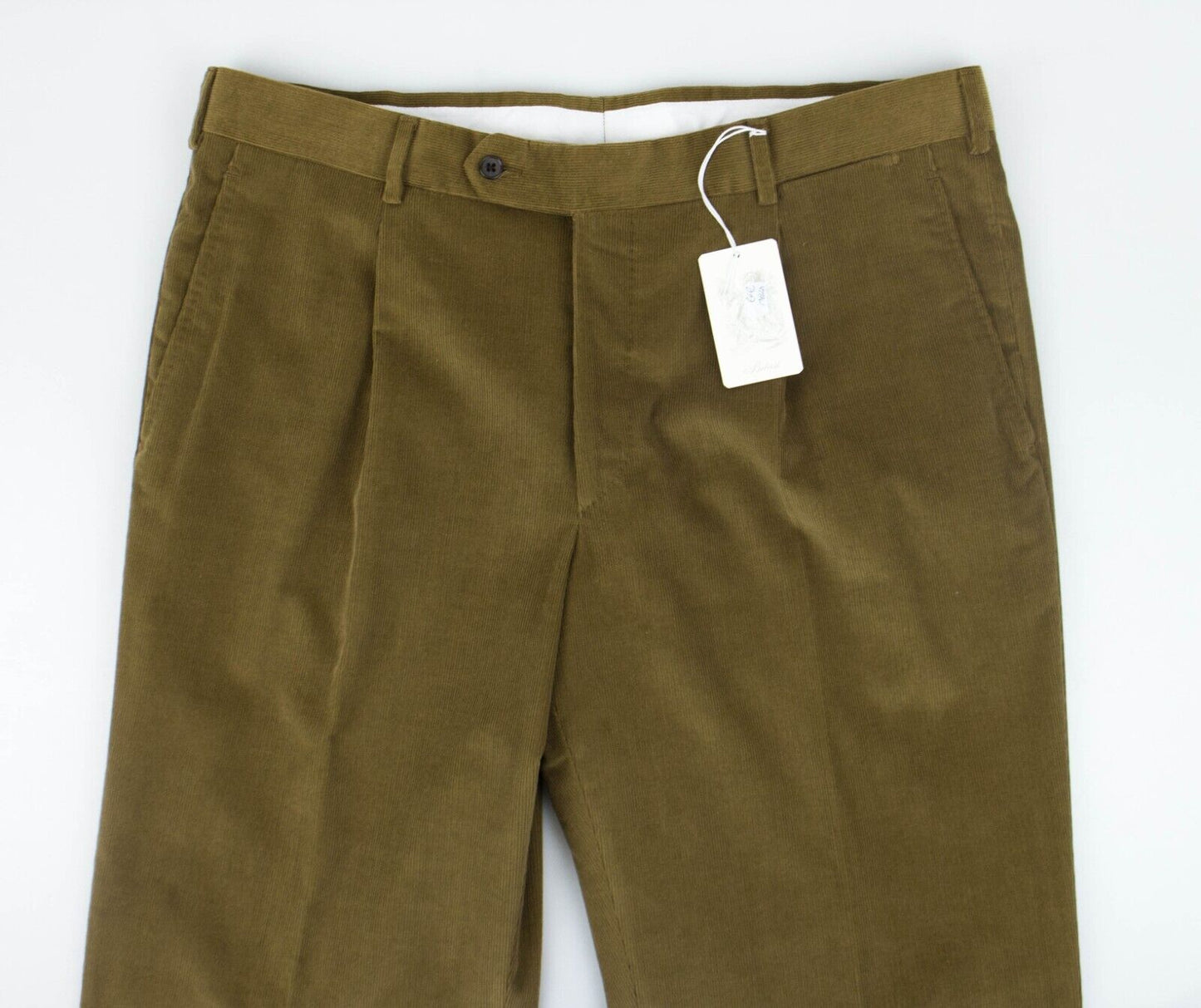 Belvest Brown Cotton Blend Corduroy Casual Pants