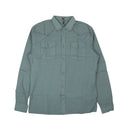 BOTTEGA VENETA TWEEDIA BLUE OVERDYED COTTON TEXTURED SHIRT