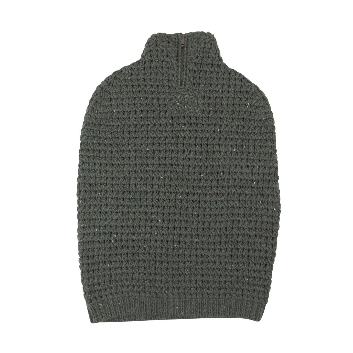 Green Cashmere Blend Knit Sweater Vest