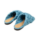 Sky Blue Leather BV The Board Flat Sandals