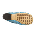 Sky Blue Leather BV The Board Flat Sandals