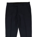 Navy Blue Textured Wool And Canvas Mohair Pants