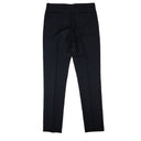 Navy Blue Textured Wool And Canvas Mohair Pants