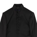 Navy Blue Wool Officer Collar Jacket