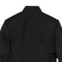 Navy Blue Wool Officer Collar Jacket