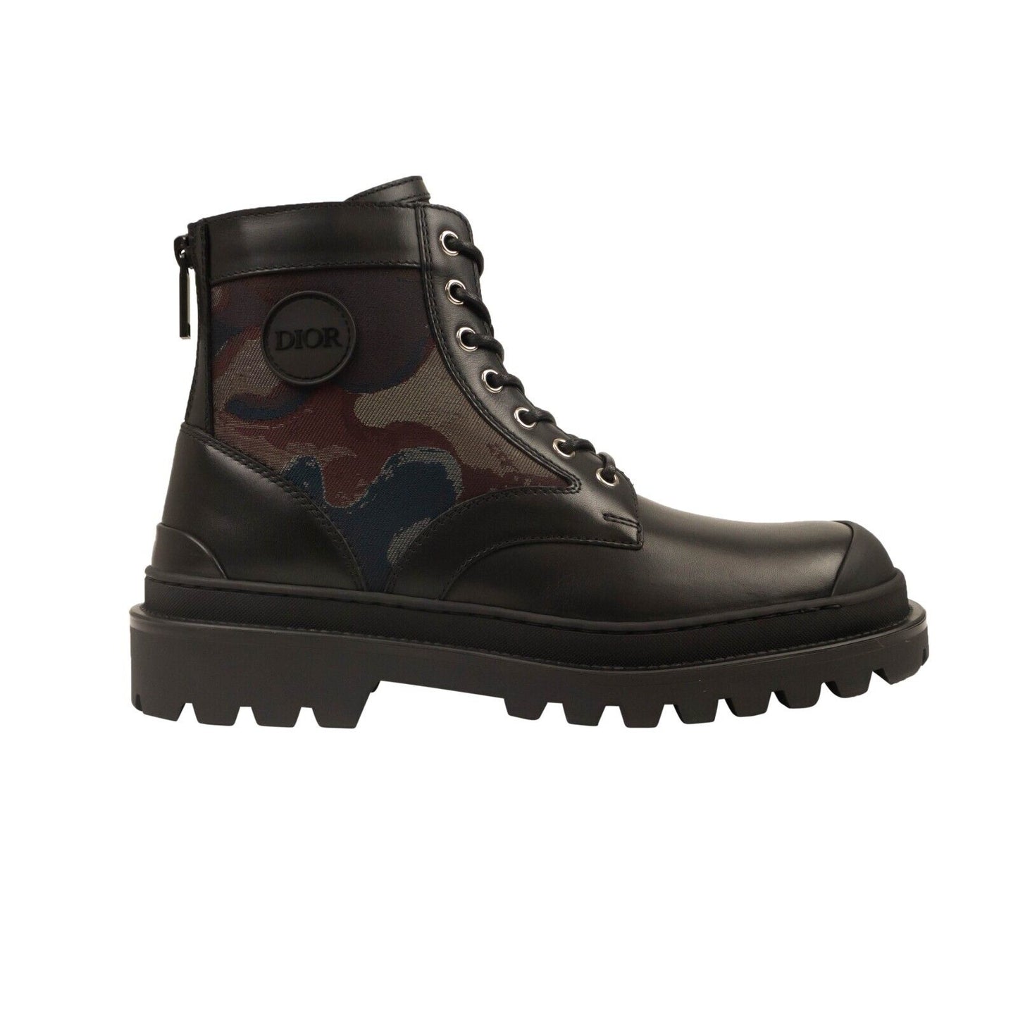 X Peter Doig Black Leather Explorer Boots