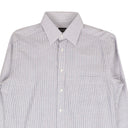 Blue And White Striped Cotton Dress Shirt