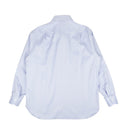 Blue Woven Striped Cotton Dress Shirt