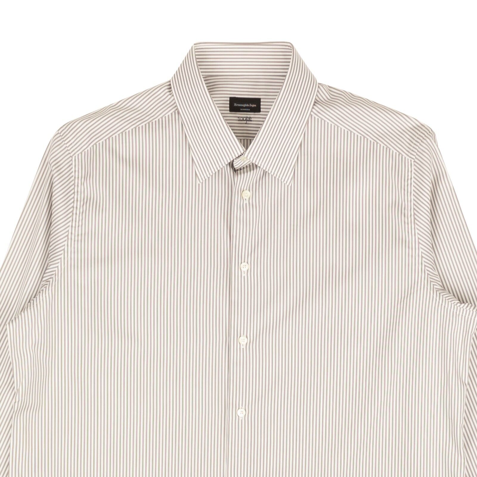 Ermenegildo Zegna Stripe Dress Shirt - Taupe