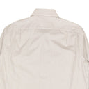 Taupe And White Striped Cotton Dress Shirt