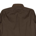Brown Cotton Button Down Dress Shirt