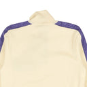 White Oblique Motif High Collar Pullover Sweater