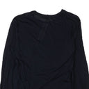 Lapis Navy Blue Cotton Basic Long Sleeve T-Shirt