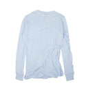 Powder Blue Double Cotton Long Sleeve T-Shirt