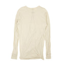 Pearl Grey Double Cotton Long Sleeve T-Shirt