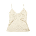 Chalk Cream Satin Spaghetti Strap Tank Top