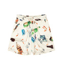 Nahmias Bleacher Litter Silk Shorts - White