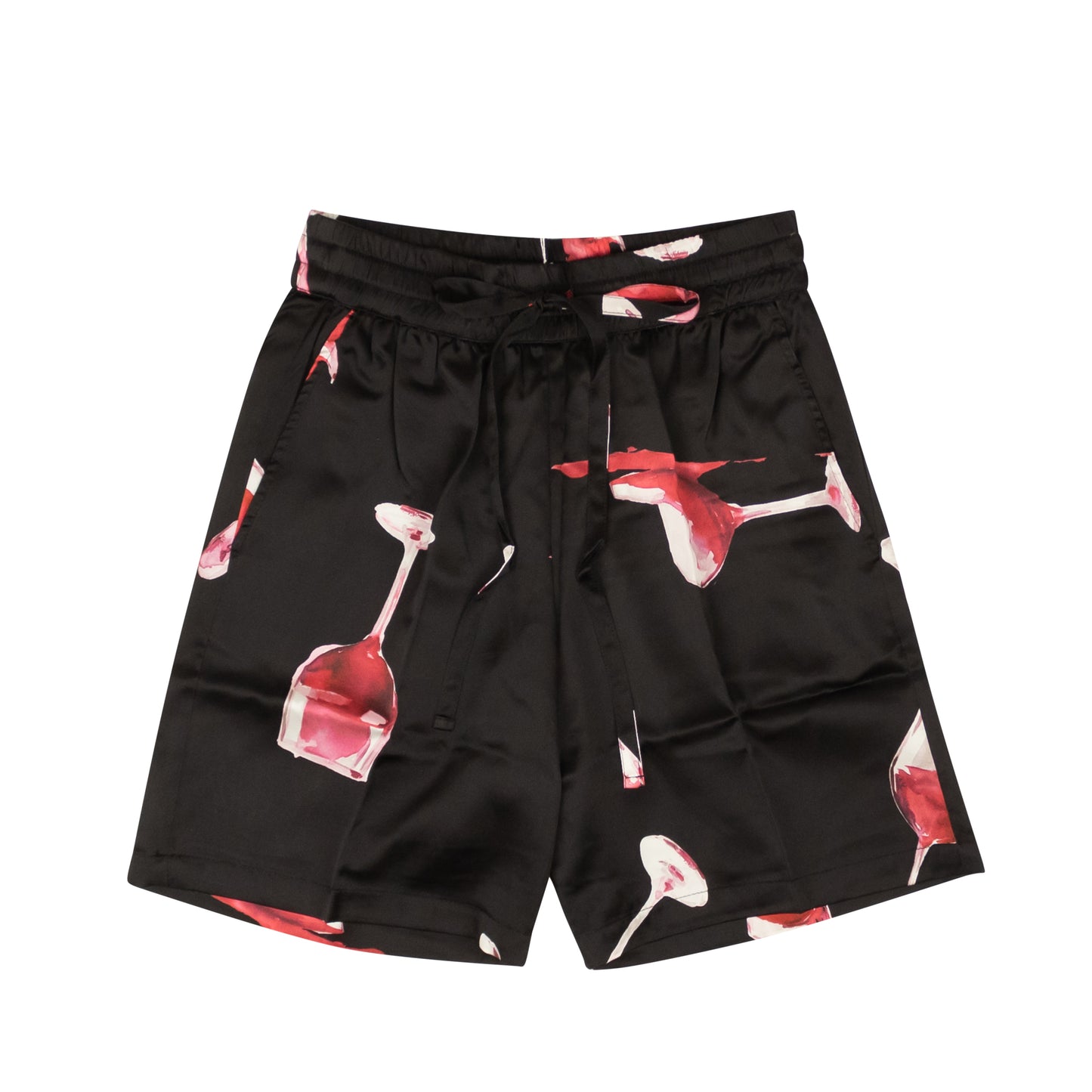 Nahmias Wine Silk Shorts - Black