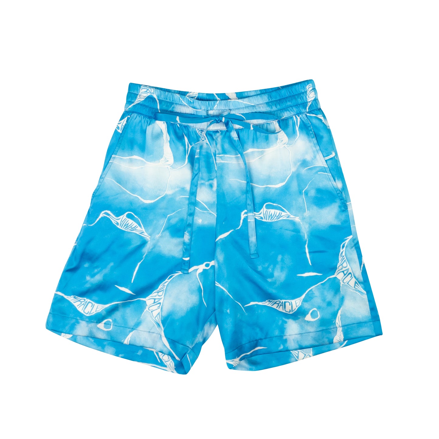 Nahmias Miracle Tie Dye Silk Shorts - Blue