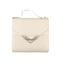 Bottega Veneta Leather Clip Shoulder Bag - Chalk White