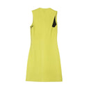 BOTTEGA VENETA YELLOW QUILTED LEATHER SLEEVELESS DRESS