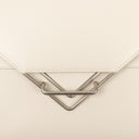 Bottega Veneta Leather Clip Shoulder Bag - Chalk White