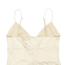 Chalk Cream Satin Spaghetti Strap Tank Top