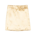 BOTTEGA VENETA CHAMPAGNE STRAIGHT SATIN MINI SKIRT