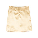 BOTTEGA VENETA CHAMPAGNE STRAIGHT SATIN MINI SKIRT