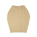 BOTTEGA VENETA SAND BEIGE COTTON BUBBLE MID SKIRT