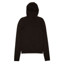 Brown Cashmere Knit Pullover Hoodie Sweater