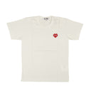 Comme Des Garcons Play Cotton Logo Patch Heart T Shirt - White