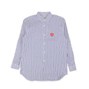 Comme Des Garçons Play Stripe Long Sleeve Shirt - Blue