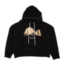 Palm Angels Cotton Punk Bear Pullover Sweatshirt - Black
