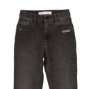 Grey Denim Straight Leg Jeans