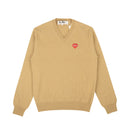 Comme Des Garçons Play V-Neck Sweater - Tan