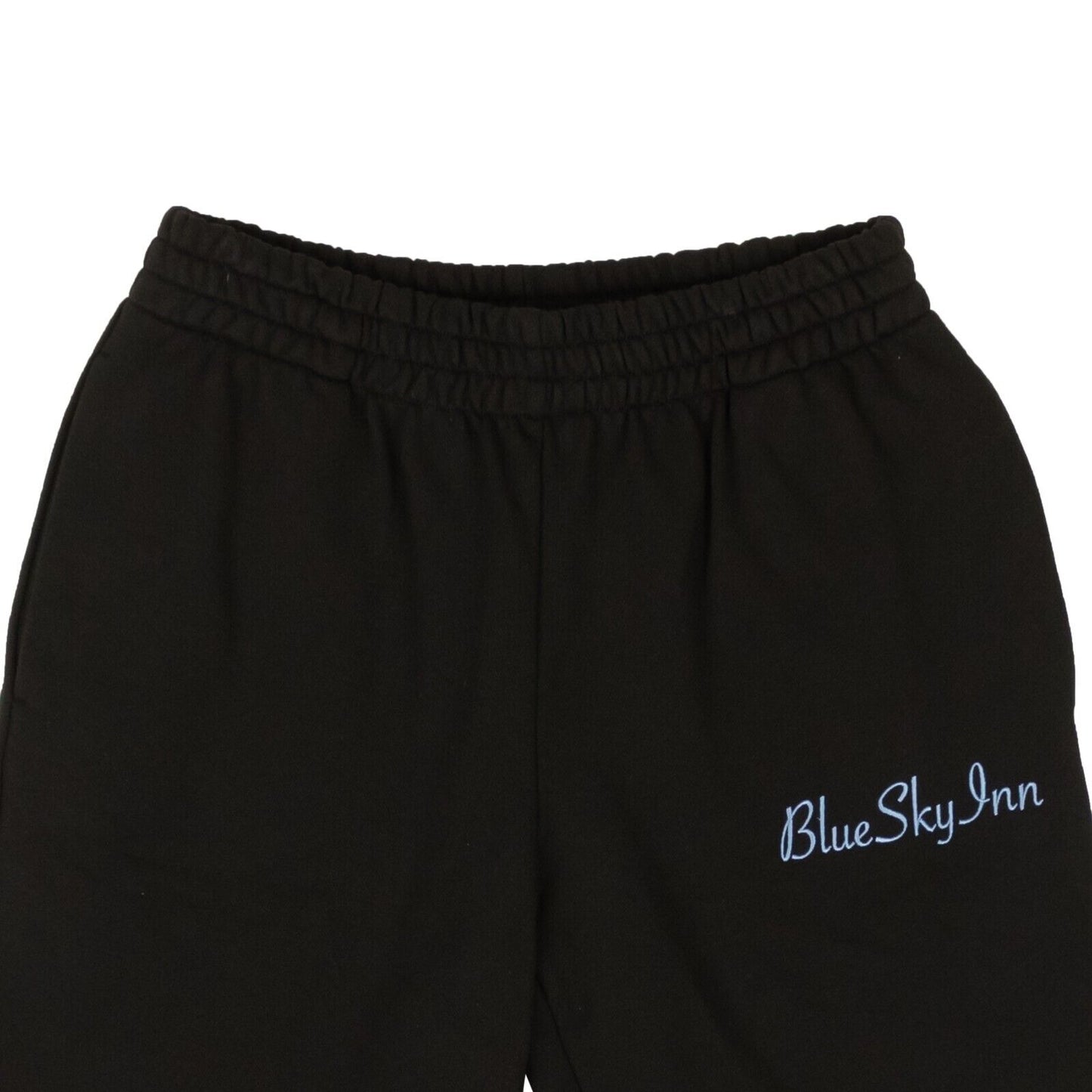 Black Embroidered Logo Sweat Shorts