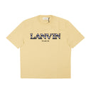 Light Beige Cotton Curb Logo Short Sleeve T-Shirt