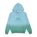 Teal Blue Cotton Sponge Wave Hoodie