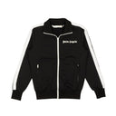 Black Classic Polyester Side Stripe Track Jacket