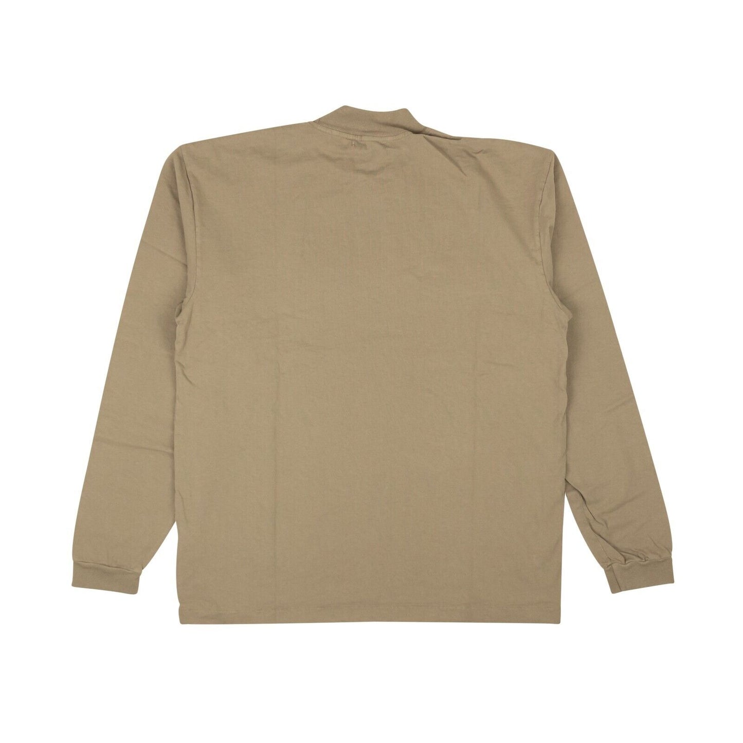 Dust Brown Mockneck Long Sleeve T-Shirt