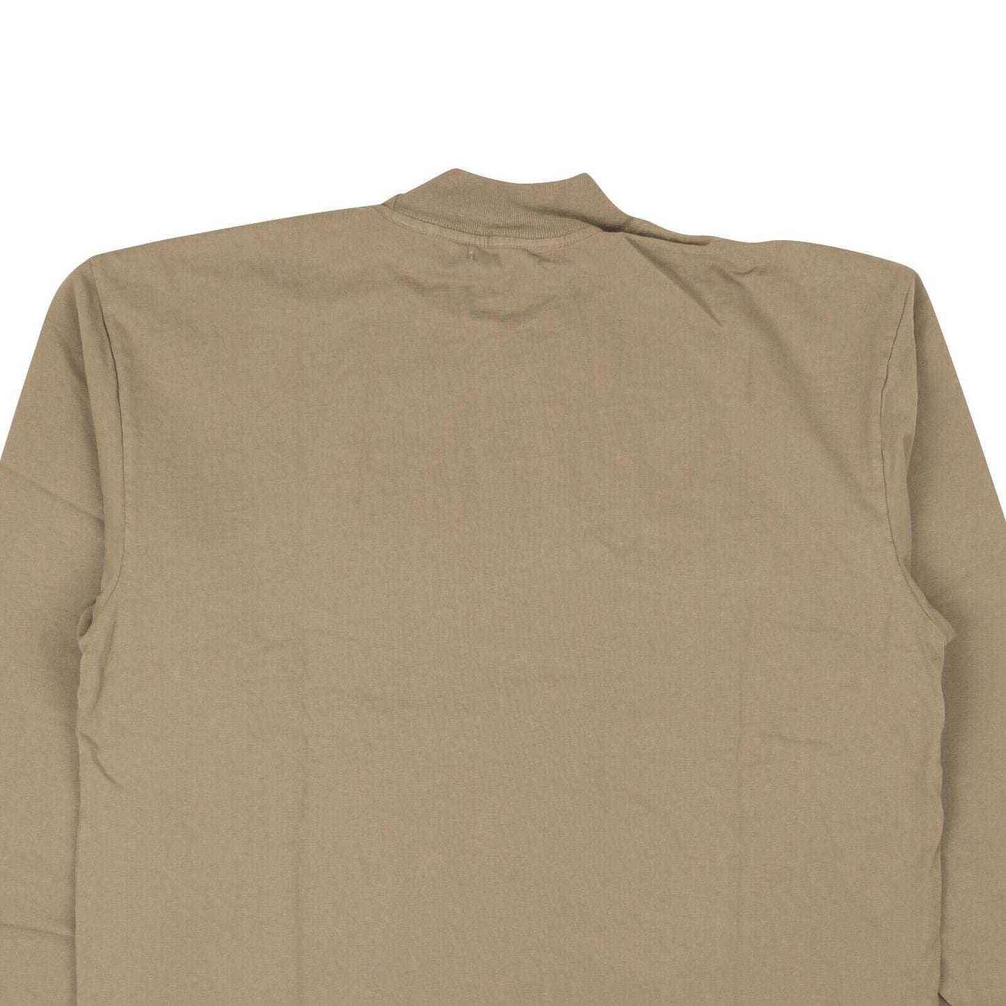 Dust Brown Mockneck Long Sleeve T-Shirt