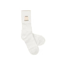 Casablanca Square Logo Ribbed Sport Sock - White/Pink