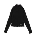 Black Scuba Mockneck Long Sleeve T-Shirt