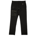 Black Polyester Tailored Cargo Pants