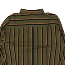 Olive Green Striped Button Down Blouse