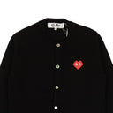 PLAY Black Heart Cardigan Sweater