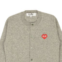 PLAY Heather Grey Heart Cardigan Sweater