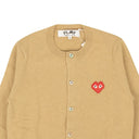 Comme Des Garçons Play Cardigan - Tan